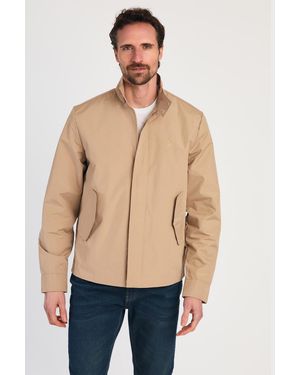 Kensington Eastside Harrington Style Funnel Neck Jacket - Natural