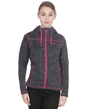 Trespass Odelia Airtrap Hooded Walking Marl Fleece - Blue