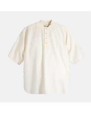 Levi's Levi's Button Placket Henley Collar Collared Neck Shirt - Natural