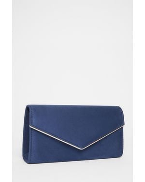 Quiz Thin Clutch Bag - Blue