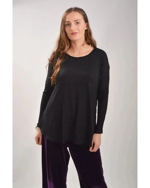 Secret Label Rib Mix Top - Black