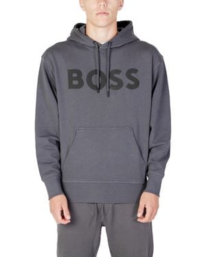 BOSS Logo Hoodie Long Sleeve - Grey