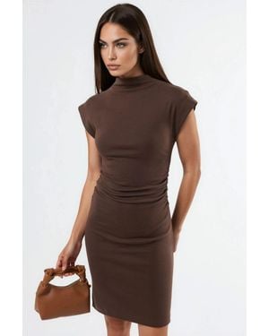 Busem Sleeveless Bodycon Mini Dress - Brown
