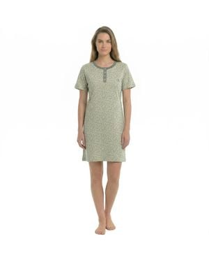 Kisses&Love Short-Sleeved Cotton Nightgown Kl45000 - Green