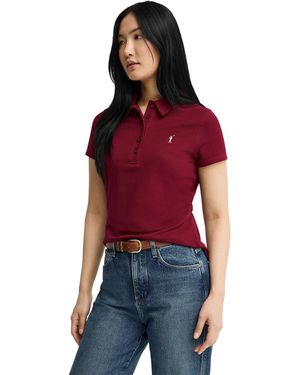 POLO CLUB Short Sleeve Slim Fit Shirt Polo-Shirt-S-S7 - Red