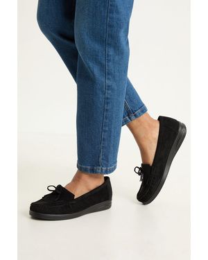 Good for the Sole Karis Faux Suede Comfort Tassle Loafers - Blue