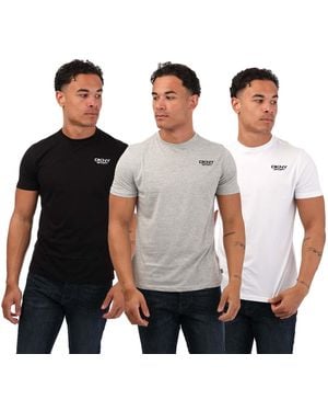 DKNY Embroidered Logo T-Shirt (Pack Of 3) - Brown