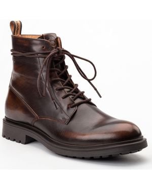 Base London Brunel Leather Ankle Boots - Brown