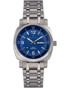 Nautis Stealth Bracelet Watch W/Day/Date - Metallic