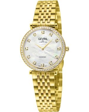 Gevril Atelier 57 Luxury Diamond Ipyg Stainless Steel Case, Mop Dial Watch - Metallic