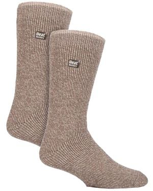 Heat Holders 2 Pack Merino Wool Thermal Socks - Grey