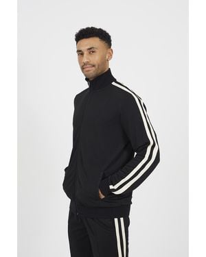 Brave Soul Funnel Neck Track Top - Blue