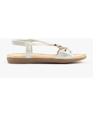 Dr Keller Jan Sandals Metallic - White
