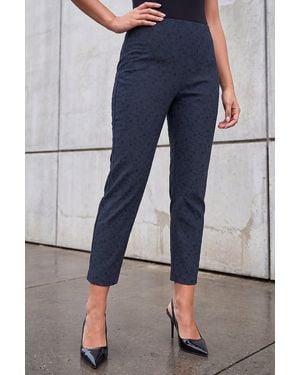 Roman Jacquard Stretch Trouser - Blue