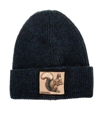 John Frank Hat With Hem And Label On The Front Jfbn18W04 - Blue