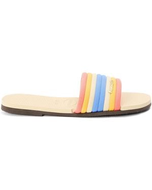 Havaianas Hav. You Malta Cool 33 34 Flip Flops - Natural