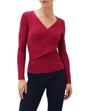 Phase Eight Lelyah Wrap Knit Top - Red
