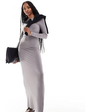 ONLY Slinky Seamless Maxi Dress - White