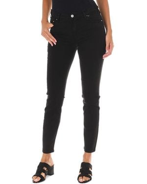 Met Long Denim Trousers Made Of Elastic Fabric 10Db50255-G239 - Black