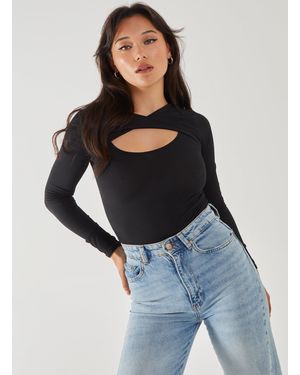 Pink Vanilla Twist Letterbox Long Sleeve Bodysuit - Blue
