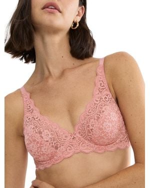 Triumph Amourette W High Apex Bra Cherry Rose - Brown