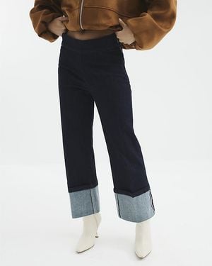 River Island Slim Fit Jeans Petite Turn Up - Blue