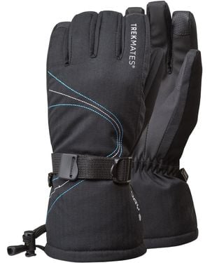 Trekmates Ladies Waterproof Insulated Dry Shield Winter Ski Gloves With Touchscreen Grip - Black