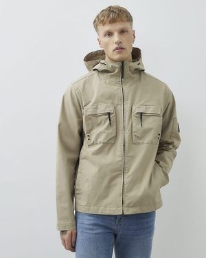 River Island Jacket Hooded Washed - Natural