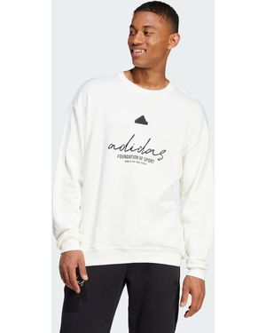 adidas Brand Love French Terry Sweatshirt - White