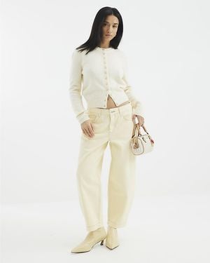 River Island Jeans Petite Barrel Cotton - White