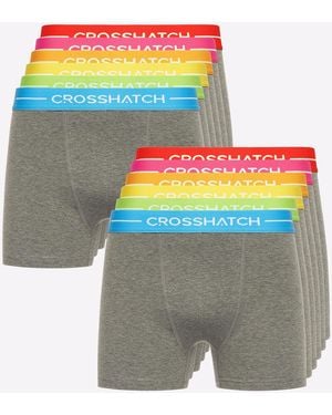 Crosshatch Astral Bright Boxers (12 Pack) - Grey