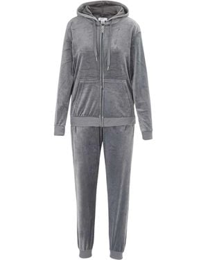 Miso Ladies Velour Tracksuit Set - Grey