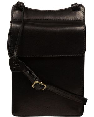 NiNa Amora 'Izara' Leather Cross Body Phone Bag - Black