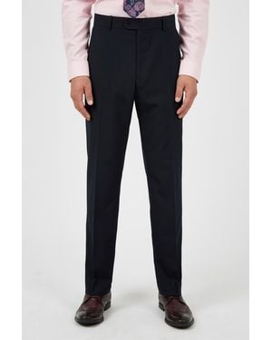Racing Green Slim Panama Suit Trousers - Blue