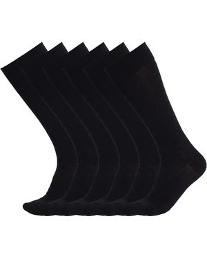 Pro Socks 6 Pairs Executive High-Top Seamless S17013 - Black