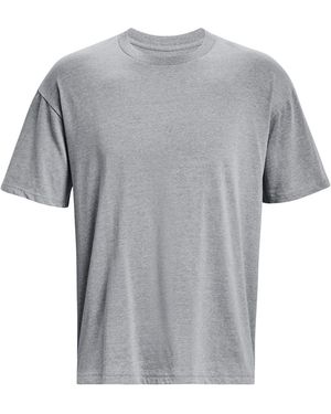 Under Armour Heavyweight Crew Neck Short Sleeve T-Shirt - Grey