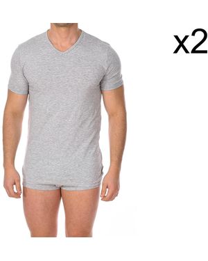 Bikkembergs Pack-2 Essential Short-Sleeved T-Shirts Bkk1Uts02Bi - Grey