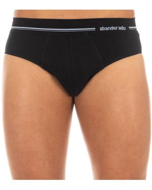 Abanderado Anatomical Front Breathable Fabric Brief A077H - Black