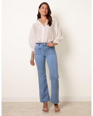 Blue Vanilla Rope Detail Pocket Jeans - Blue