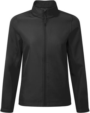 PREMIER Ladies Windchecker Recycled Printable Soft Shell Jacket - Black