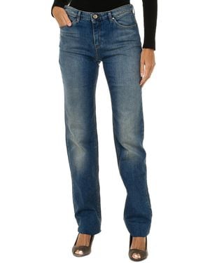 Armani Long Stretch Denim Trousers 6X5J85-5D0Jz - Blue