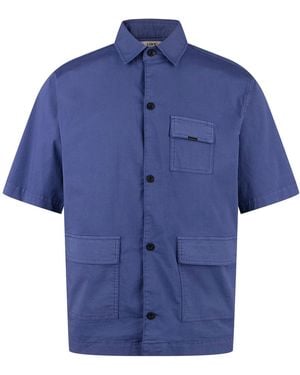 Luke 1977 Yedra Relaxed Fit Pocket Detail Shirt - Blue