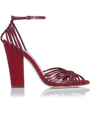 LK Bennett Lilybelle Sandal, Suede - Red