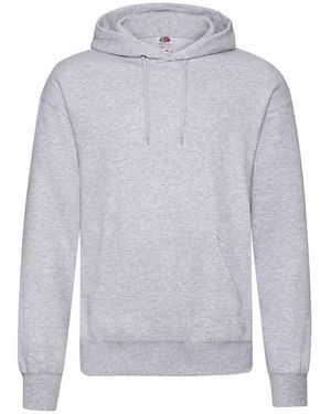 Fruit Of The Loom Classic Heather Hooded Sweatshirt (Heather) - Grey