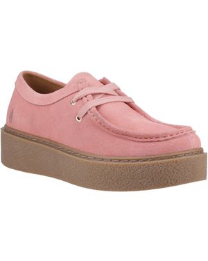 Hush Puppies Bridie Suede Leather Moccasins Shoes - Pink
