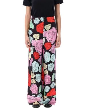 Marni Orion Print Palazzo Trousers - Red