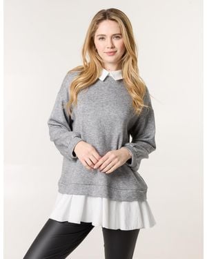 Blue Vanilla 2In1 Cut & Sew Jumper - Grey