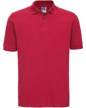 Russell 100% Cotton Short Sleeve Polo Shirt (Classic) - Red