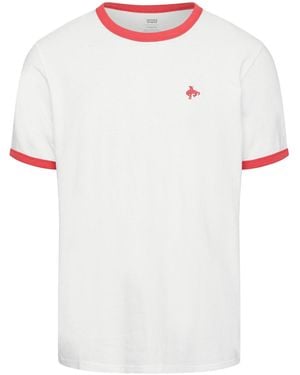 Levi's Levi's Retro Emb Ringer Tee Bright Wh - White