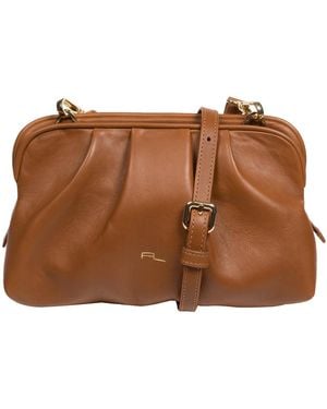 Pure Luxuries 'Halsey' Nappa Leather Cross Body Clutch Bag - Brown